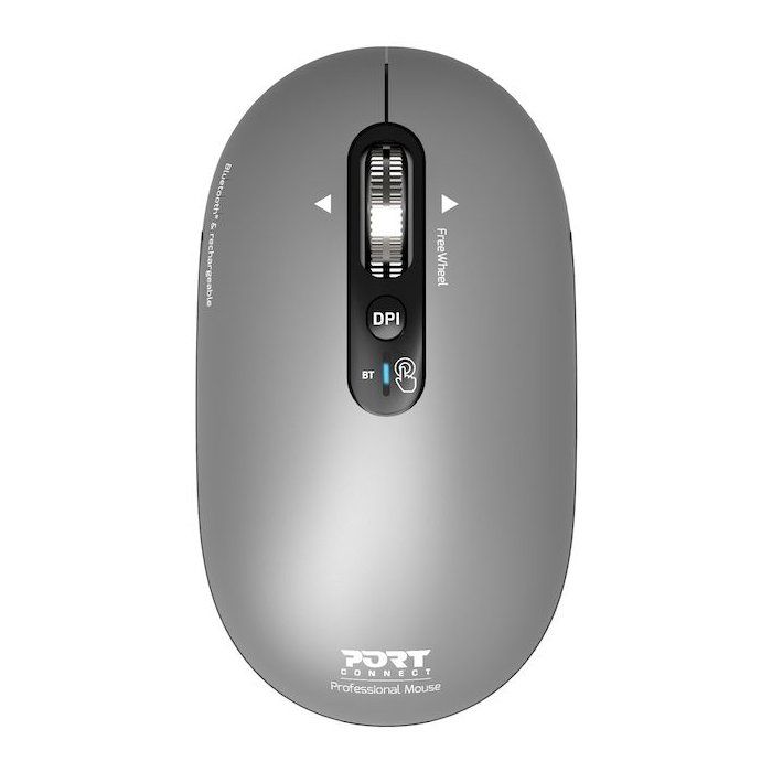 Souris sans fil - PORT Designs - 910009 PURE - Bluetooth - Rechargeable - Gris