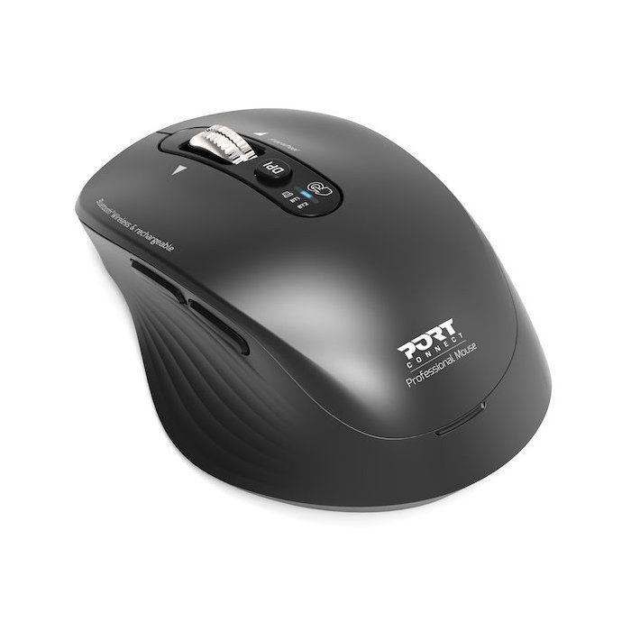 Souris sans fil - PORT Designs - 910202 Business - Bluetooth & 2.4 GHz - Rechargeable - Noir