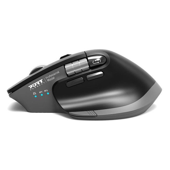 Souris sans fil - PORT Designs - 910203 ULTIMATE - Bluetooth & 2.4 GHz - Rechargeable - Gris