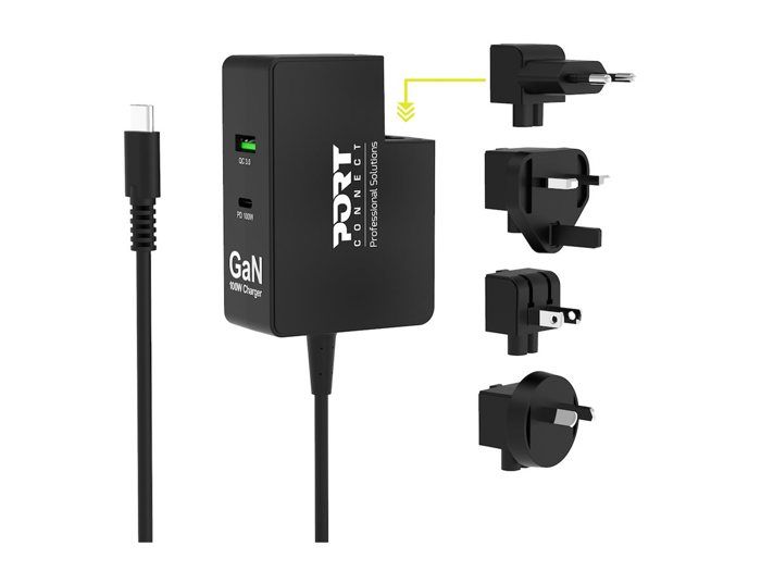 PORT Connect adaptateur secteur - USB, 24 pin USB-C - 100 Watt