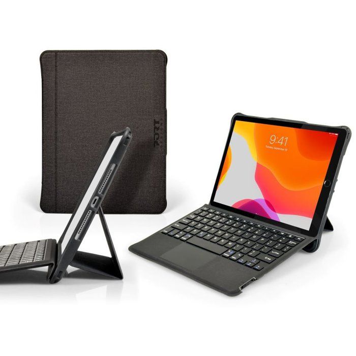 Étui tablette - APPLE - PORT Designs - MANCHESTER II - Clavier Touchpad FR - iPad 10.9 Gen 10 - Noir