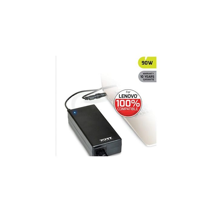Alimentation secteur - LENOVO - PORT DESIGNS - 90W - Noir - 11 embouts universels - Câble 1.8 m