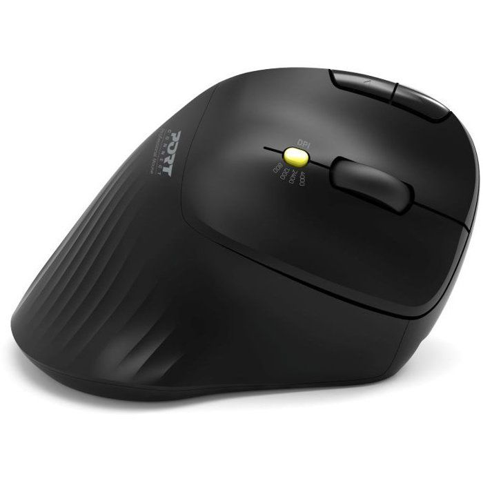 Souris sans fil - PORT Designs - 900719 TRACKBALL ERGO - Bluetooth & 2.4 GHz - Rechargeable - Noir