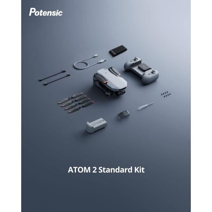 Drone - POTENSIC - ATOM 2 - Kit Standard - Caméra HD/4K - GPS intégré - Autonomie de 31 minutes - Portée de 10 km