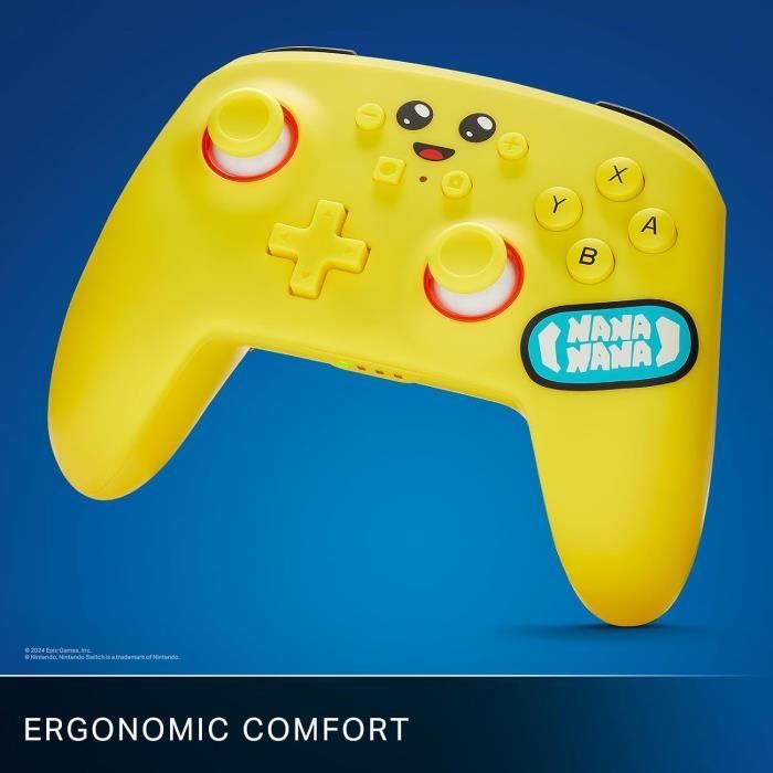 Manette de jeu sans fil - POWER A - Nintendo Switch - Fortnite : Peely - Jaune - Bluetooth