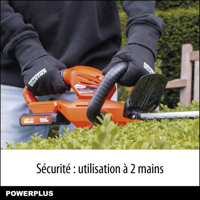 Taille-Haie Batterie Dual Power - DUAL POWER - POWDPG75320 - Lame de 580 mm - Écart de 18 mm