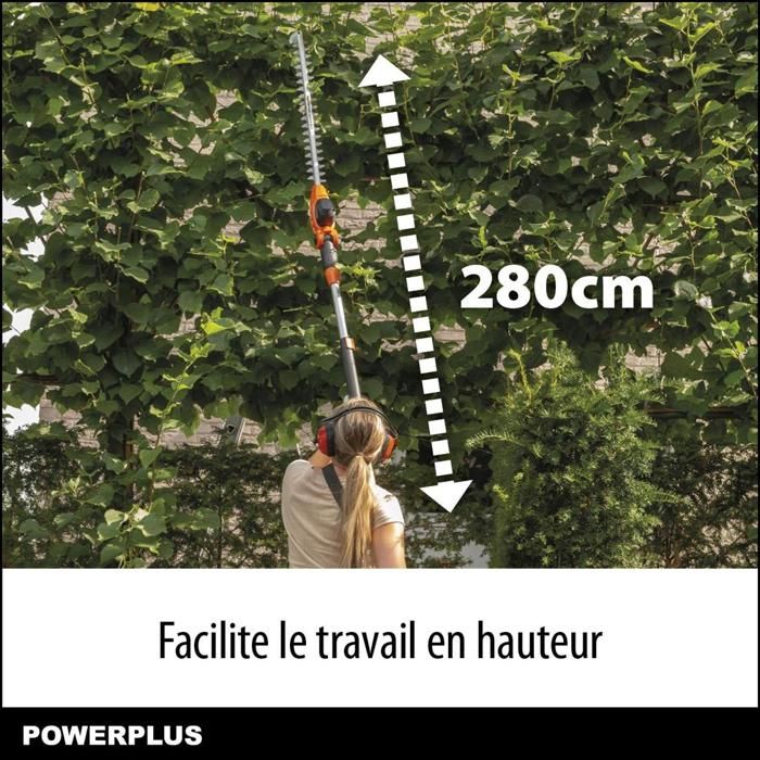 Powerplus Dual Power Taille-Haie Batterie POWDPG75380 - 40 V, sans Batterie ni Chargeur, Lame de 600 mm, Écart de 20 mm