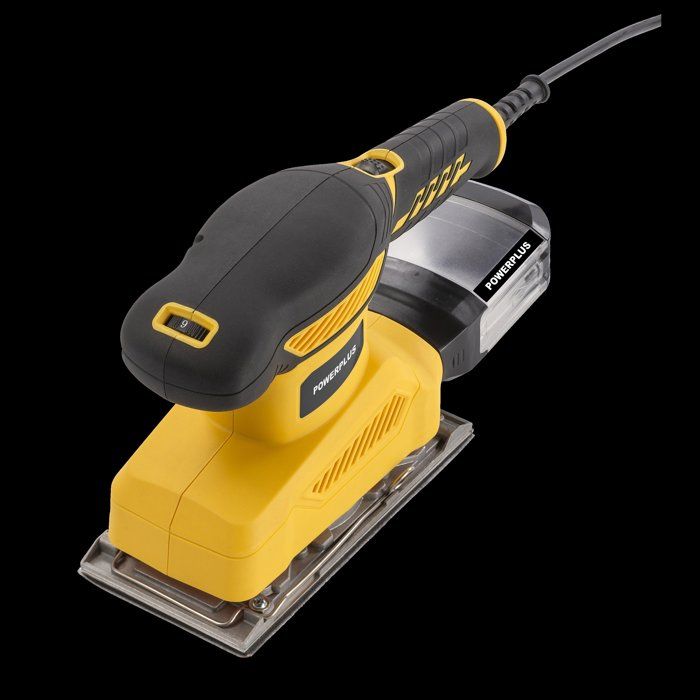 Ponceuse vibrante - POWERPLUS - POWX04010 - 260 W - 24 000 coups/min - Bac de récupération de poussiere