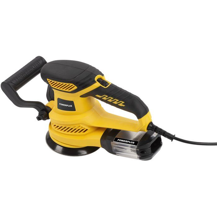 Ponceuse excentrique - POWERPLUS - 450W - Ř 125 mm - Bac de récupération de poussiere - Systeme auto-agrippant