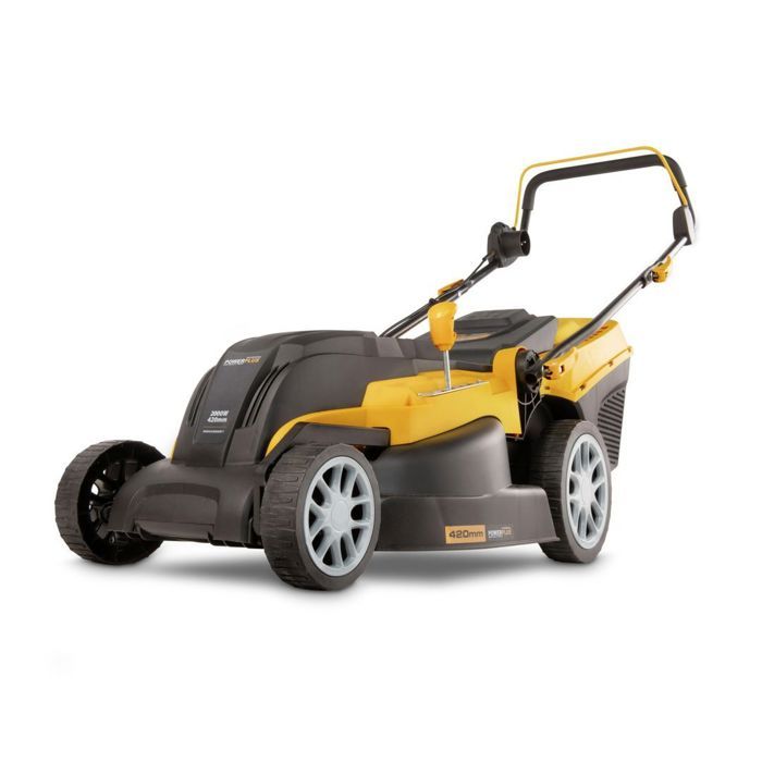 Tondeuse Gazon Électrique POWERPLUS POWXG6281 - 2000W, 420mm Ř, Ramassage, Mulching, Éjection Arriere