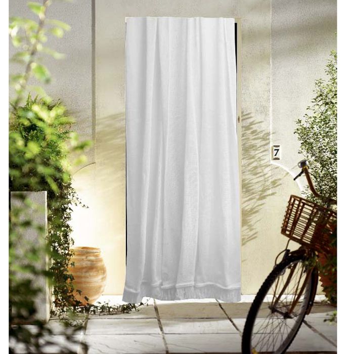 Rideau Marseillais tissé Blanc - 225 x 140 cm - TOISON D'OR