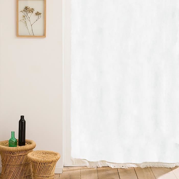 Rideau Marseillais tissé Blanc - 225 x 140 cm - TOISON D'OR