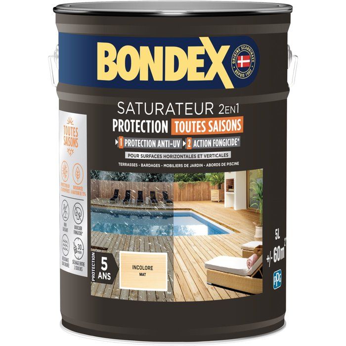 Saturateur incolore - BONDEX - 441368 - Mat - 5 L