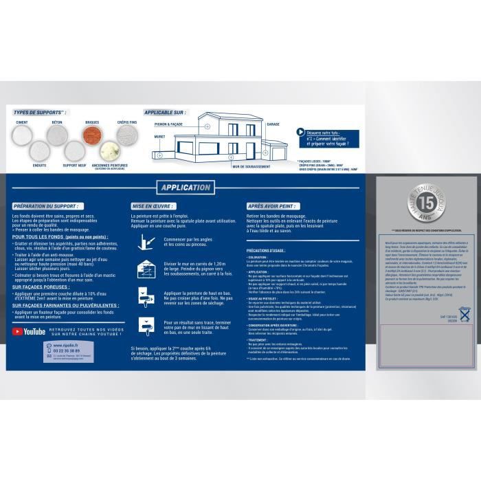 RIPOLIN Peinture façade ton Meuliere 10L