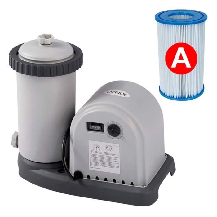 Kit Piscine hors sol tubulaire INTEX - Pris Frame - 610 x 132 cm - Ronde (Pompe, b‚che, tapis de sol et Èchelle) - 26756NP