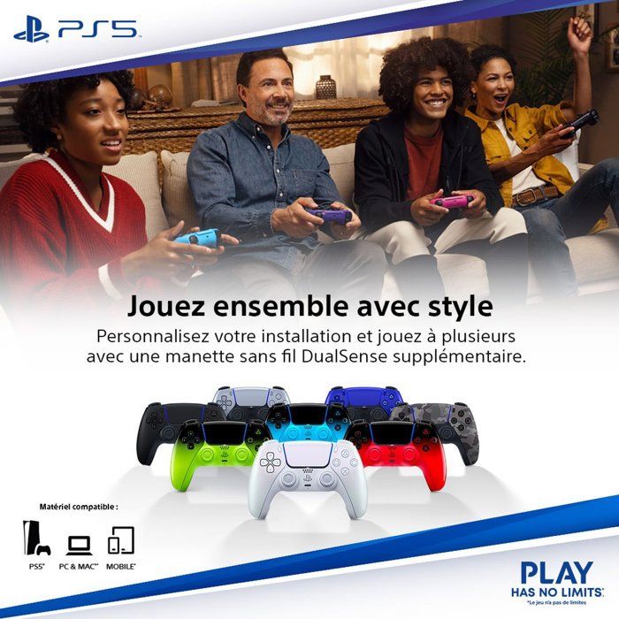 Manette sans fil DualSense - Rhythm Blue I PS5 et PC