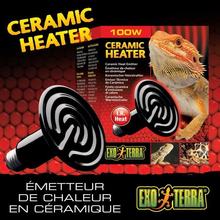 Ampoule chauffante en céramique pour terrarium - EXO TERRA - Ceramic Heater - Chaleur infrarouge - 60W