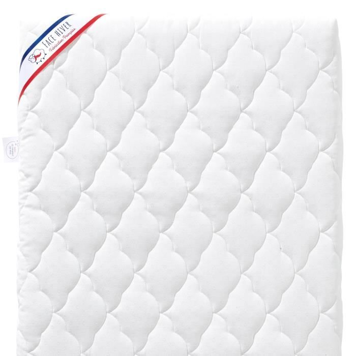 Matelas Bébé Climatisé - 70x140x10 cm - Reversible - Déhoussable - Anti Acarien - Fabrication Française