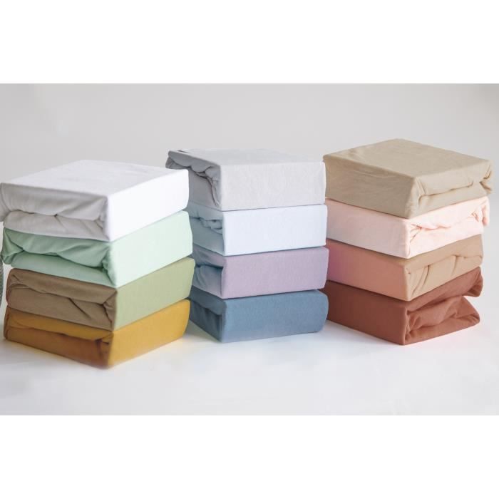 Drap housse - P'TIT DODO - 60 x 120 cm - Jersey - Tomette