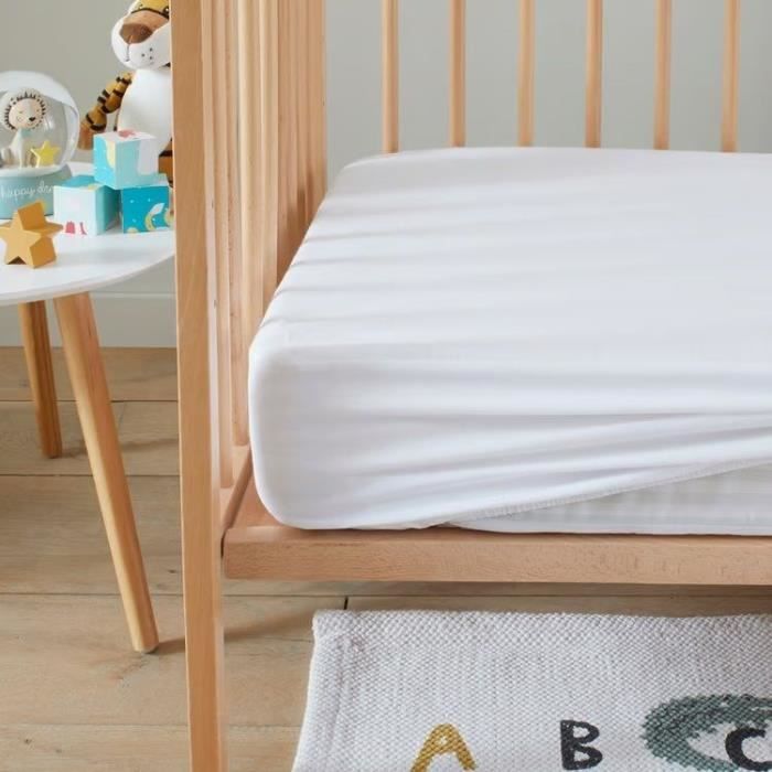 Drap housse imperméable pour lit cododo - P'TIT DODO - 50 x 85 cm - Blanc