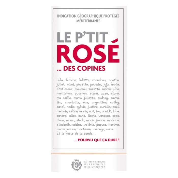 Le P'tit Rosé des Copines - Méditerranée - Vin rosé