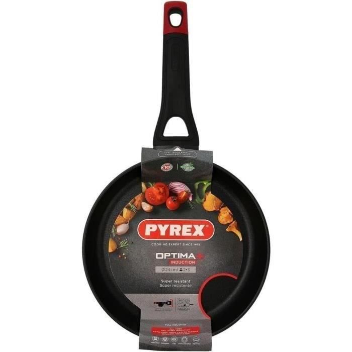 Poele - PYREX - 1455017 - En aluminium forgé - Antiadhésif - 24 cm - Sans PFAS