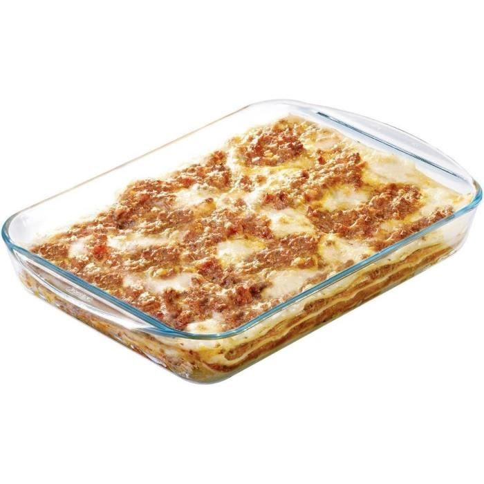 Plat a lasagnes - PYREX - 1450032 - Rectangulaire - En verre borosilicate - 35 x 23 cm