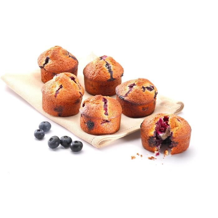 Moule a muffin - PYREX - 1452001 - Rond - En acier carbonne - Antiadhésif - 6 trous