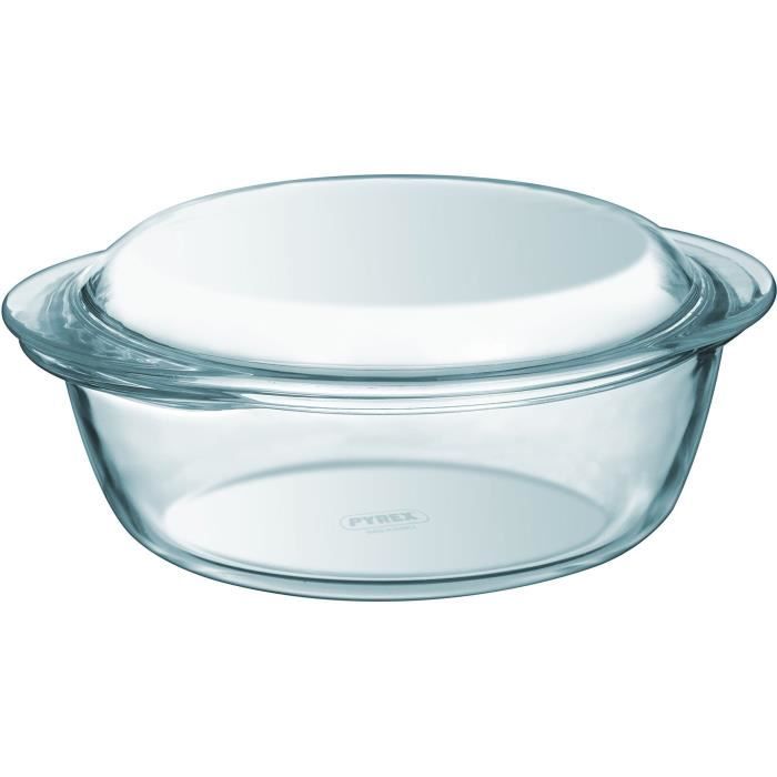Cocotte - PYREX - 1450094 - Ronde - En verre borosilicate - 3 litres