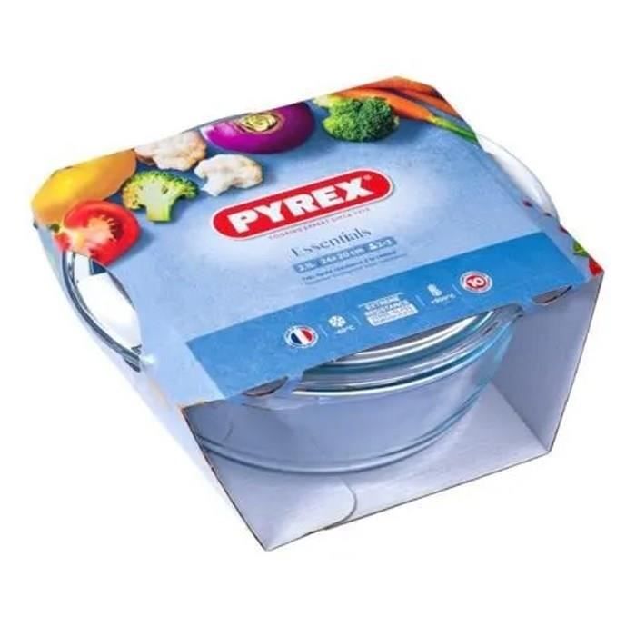 Cocotte - PYREX - 1450096 - Ronde - En verre borosilicate - 2,1 litres