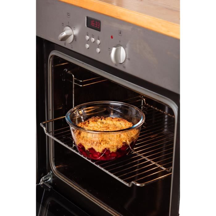 Boîte ronde avec couvercle - PYREX - 1451032 - 11 cm-200 ml - Cook & Go - Base en verre borosilicate