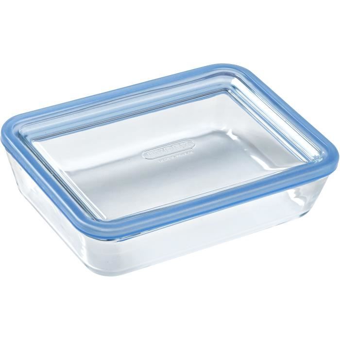 Lot de 3 Boîtes de conservation avec couvercle - PYREX - Zero Plastic - Verre - Rectangulaire - 0,8 L