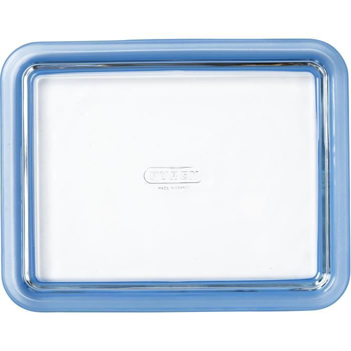 Lot de 3 Boîtes de conservation avec couvercle - PYREX - Zero Plastic - Verre - Rectangulaire - 1,5 L