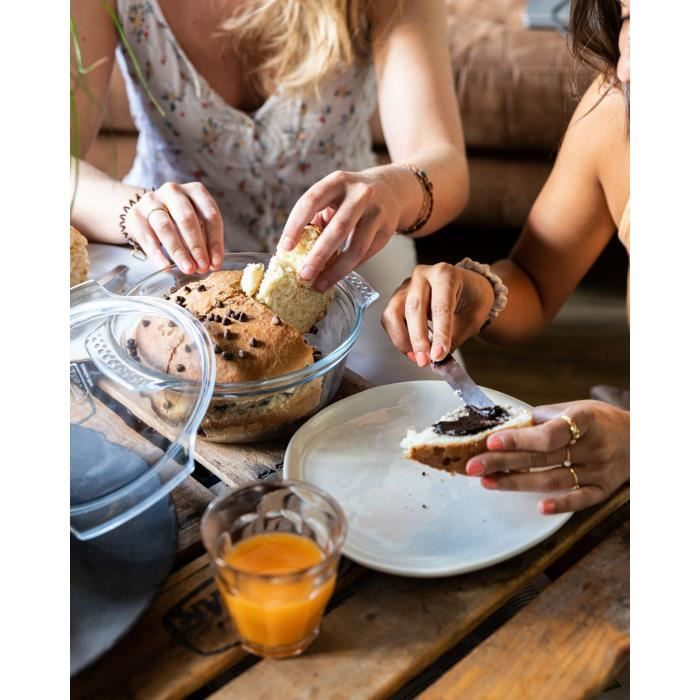 Lot de 2 cocottes - PYREX - Verre - Rond - 1,6 L