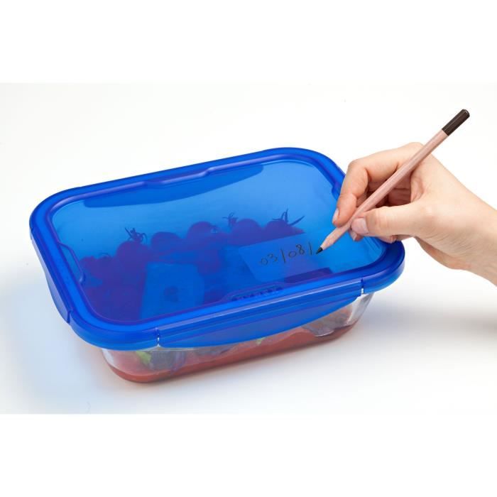 Lot de 5 Lunch Box - PYREX - Cook & Go - Verre - Rectangulaire - Couvercle hermétique - 0,8 L