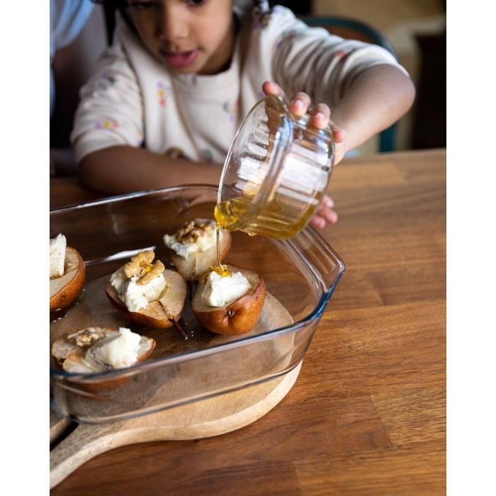 Lot de 4 plats a four - PYREX - Verre - Rectangulaire - 27/31/35/39 cm