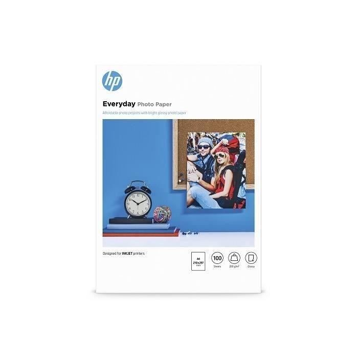 Papier photo brillant HP Everyday - 100 feuilles/A4/210 x 297 mm - Polyvalent 200 g/m˛