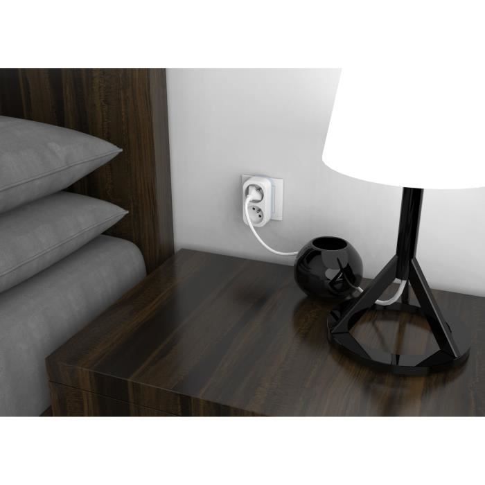 Biplite - QUARX - 2P 16A - Blanc et gris clair, conforme NF