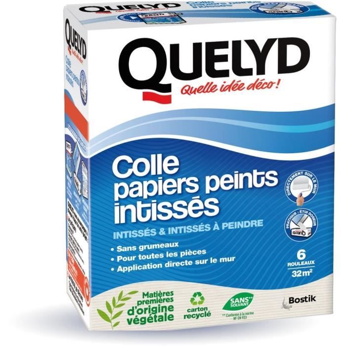 Colle papiers peints - QUELYD - Intissés en poudre - Toutes pieces - Application murale - Étui doseur 300 g