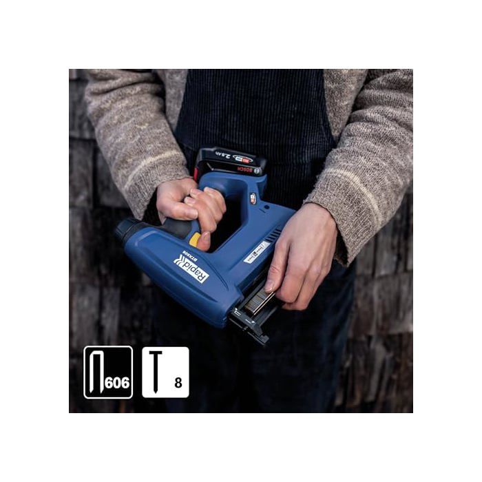 Agrafeuse électrique - RAPID - BTX606 - Batterie 18V - Pour agrafes et clous - Boîte sans batterie - (5001505)