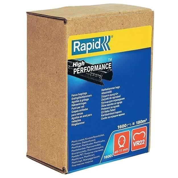 Agrafes grillage plastifiées noir VR22 de Rapid