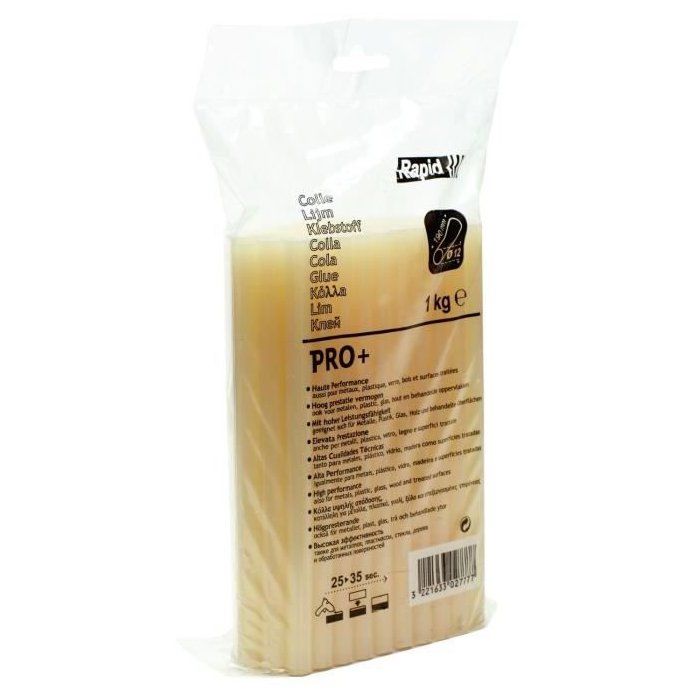Bâton de colle PRO+ transparent 12 mm 1 kg - RAPID - 40302777