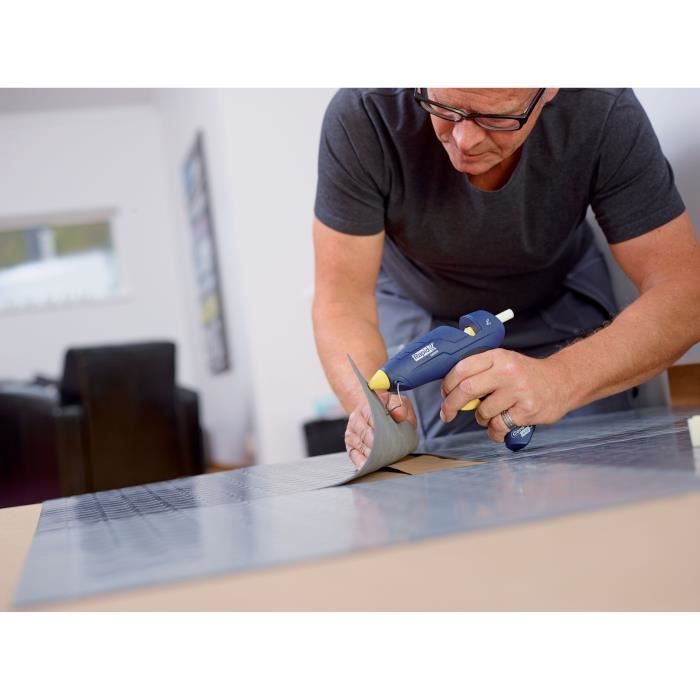 Pistolet a colle - RAPID - CG270 - Cordon amovible pour colle Ø12mm - Sans fil - Coffret Pistolet + colle 10 sticks - (5001445)