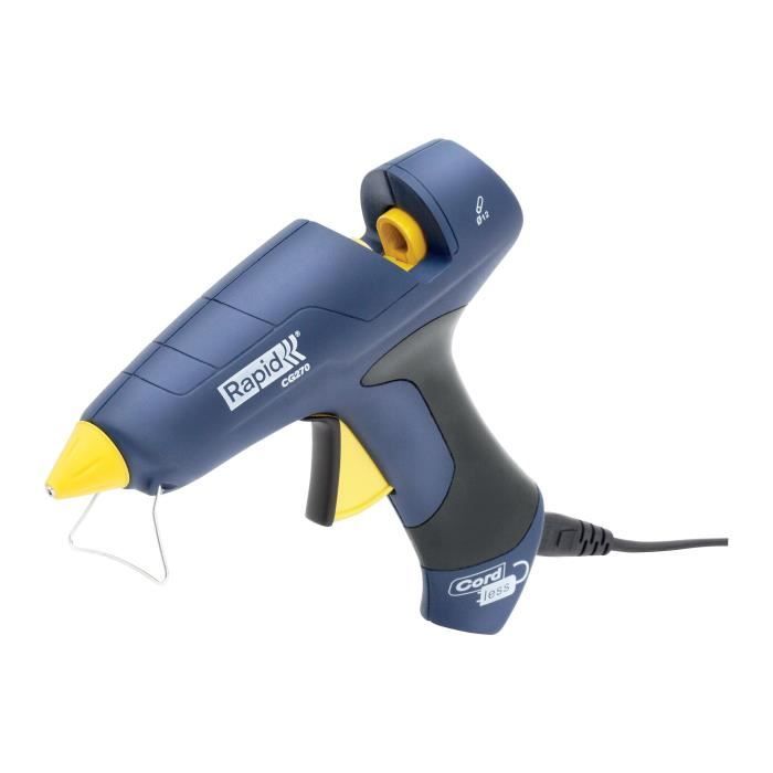 Pistolet a colle - RAPID - CG270 - Cordon amovible pour colle Ř12mm - Sans fil - Coffret Pistolet + colle 10 sticks - (5001445)