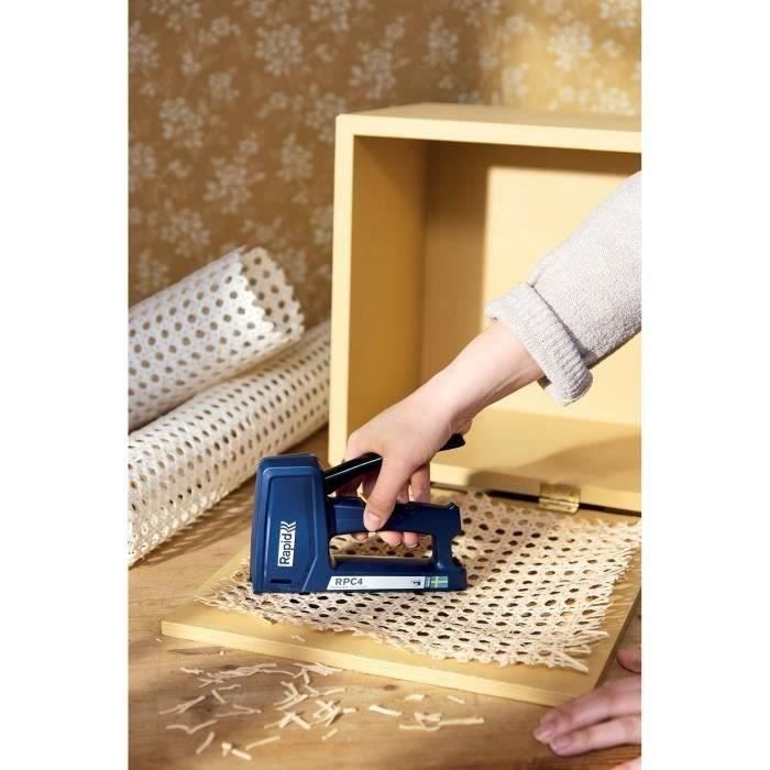 Agrafeuse manuelle - RAPID - RPC4 - Pour isolation - Pour bricolage - Pour agrafes et clous - 4 en 1 - 4 projectiles - (5001631)