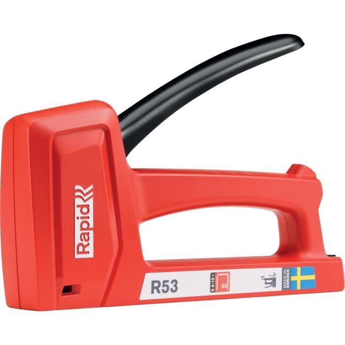 Agrafeuse manuelle - RAPID - R53 - Eco-responsable pour bois et tissu - Pour agrafes 53/4-10mm - Made in Sweden - (5001661)