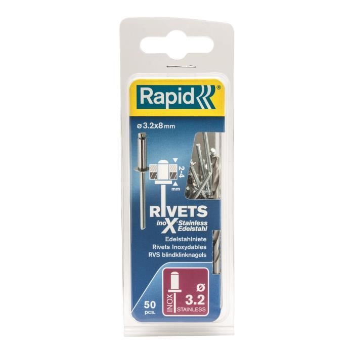 RAPID Rivets inoxydables 3,2x8mm