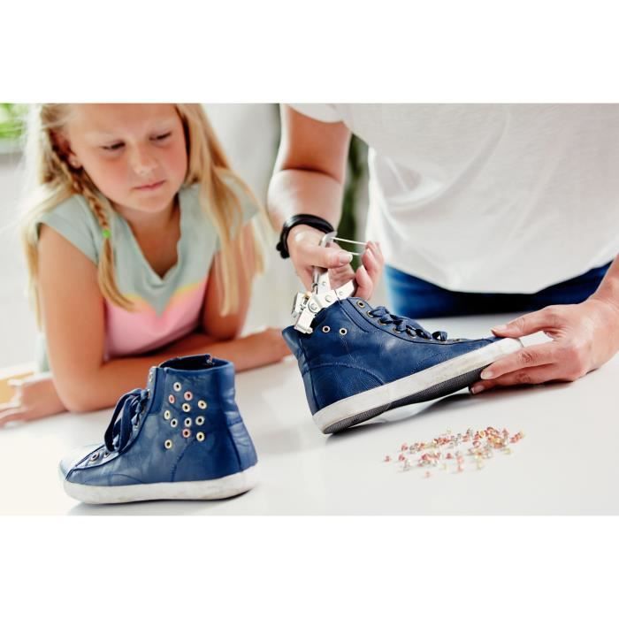 Pince oeillets - RAPID - RP05- Ø4mm - Poinçonnage de Ø2 a Ø4,5mm - Blister + 105 oeillets - (5000407)