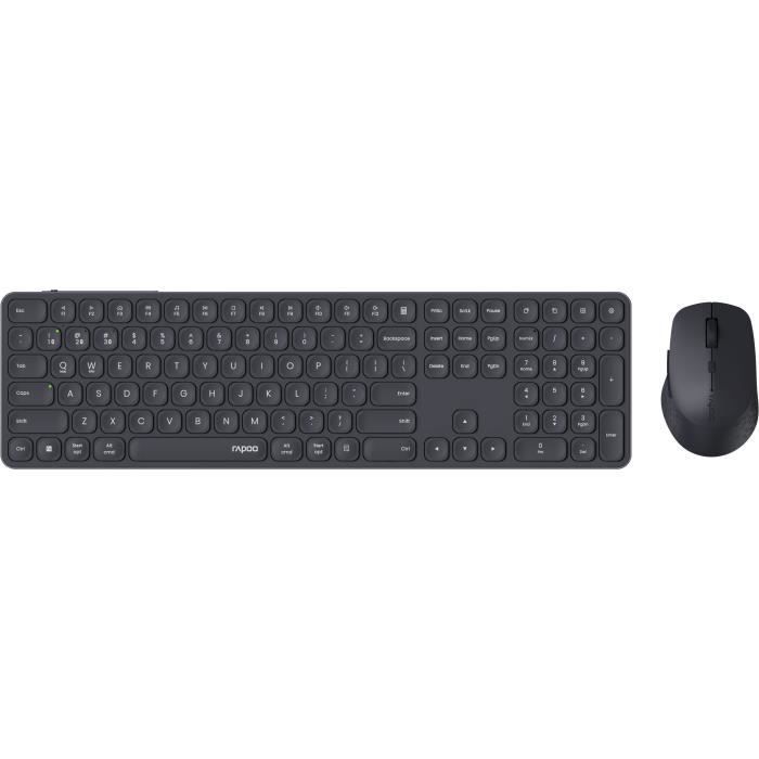 Ensemble Clavier-Souris - RAPOO - 9810M - Sans-fil - Multimode - Dark Grey