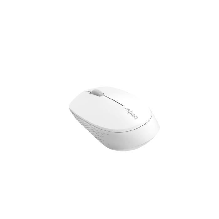 Souris sans fil - RAPOO - M100 Silent - Blanche - Silencieuse - Multi-mode - 1000 dpi